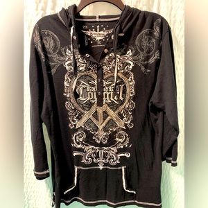 Rock and Roll Cowgirl Pullover Hoodie Med,/Large